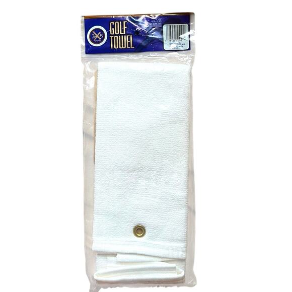 NEW Vintage Gary Patterson Water Hazard Golf Towel 16 x 25" w/ Clip Made in USA - Picture 4 of 7